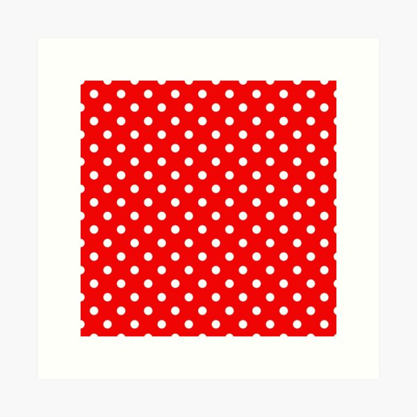 Item preview, White Polka Dots on Red designed and sold by Enika.