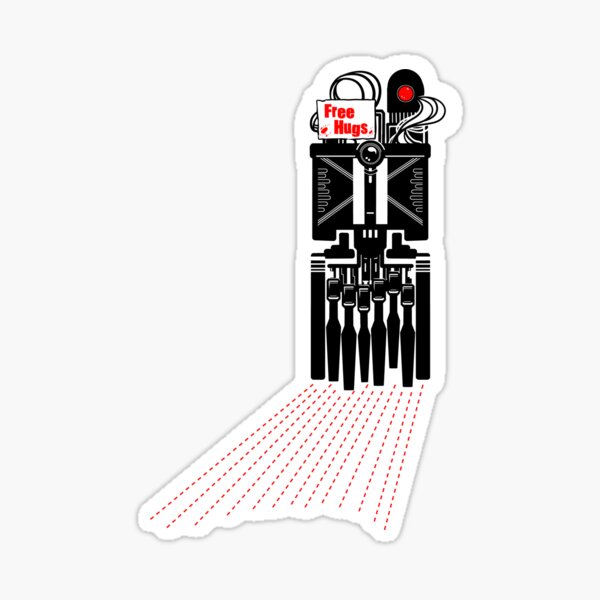 Killer robots are stupid Sticker