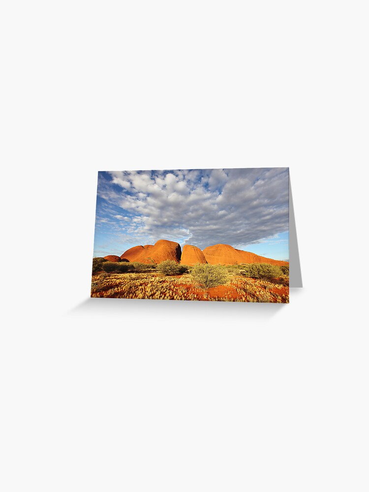 Greeting Card, The Olgas (Kata Tjuta), Sunset, Australia designed and sold by Michael Boniwell