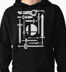 Smash Swords White Pullover Hoodie