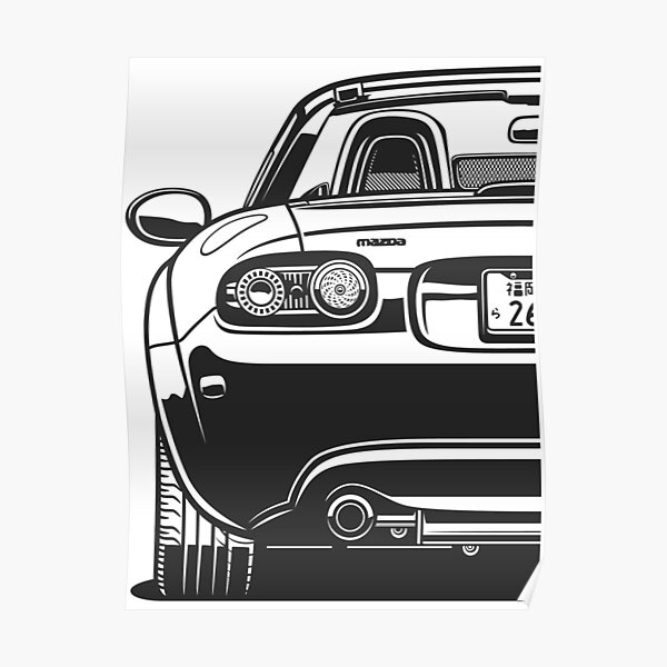 MX5 Miata Roadster NC Rear Poster