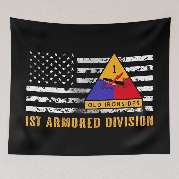 Item preview, 1st Armored Division (Distressed Flag) designed and sold by Jared Davies.