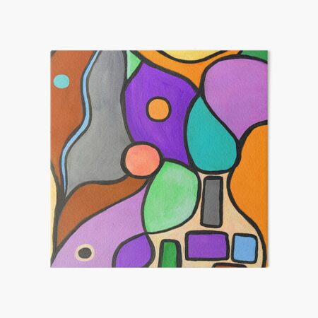 Item preview, Multi Color Purple Orange Abstract Shapes designed and sold by Ruth Palmer.
