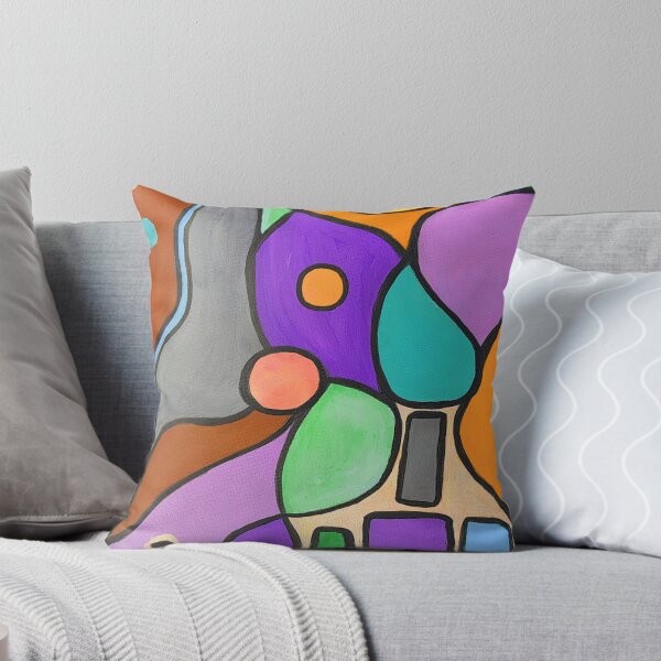 Item preview, Multi Color Purple Orange Abstract Shapes designed and sold by Ruth Palmer.