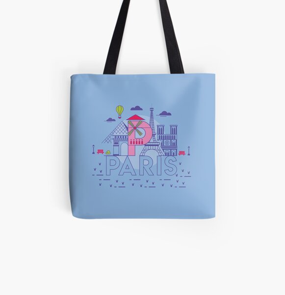 Paris All Over Print Tote Bag