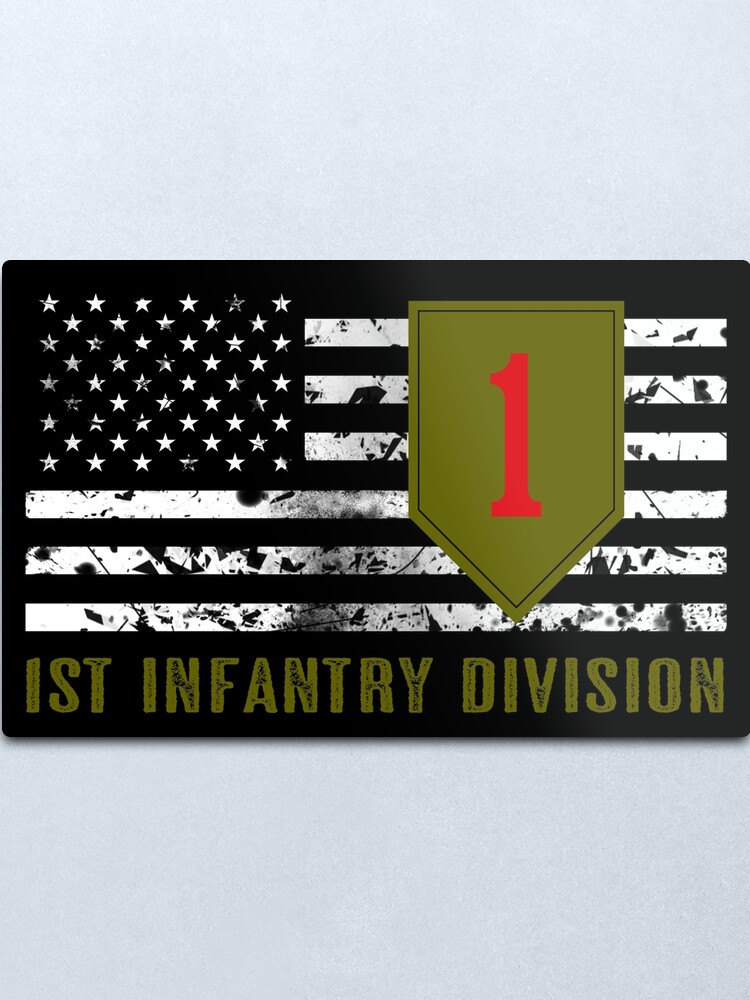 Alternate view of 1st Infantry Division (Distressed Flag) Metal Print