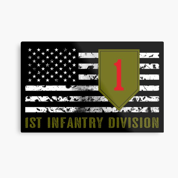 1st Infantry Division (Distressed Flag) Metal Print