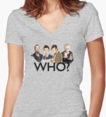 Who? Women's Fitted V-Neck T-Shirt