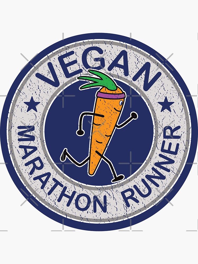 "Vegan Marathon Runner" Sticker for Sale by NoBonesLife Redbubble