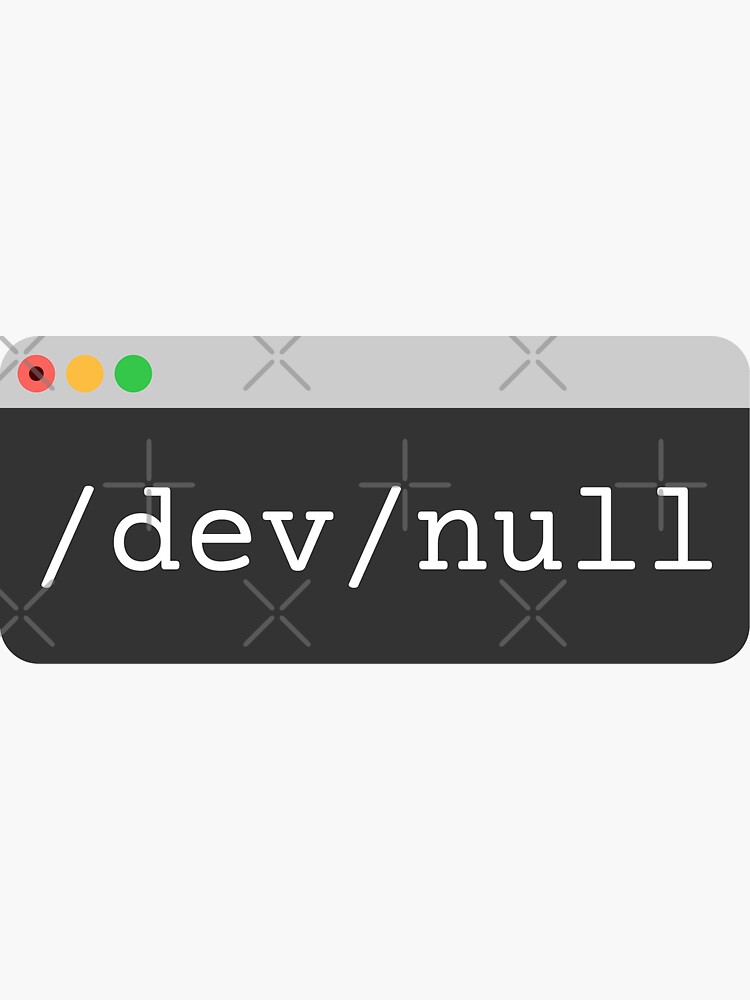 "/dev/null" Sticker for Sale by adidabu Redbubble