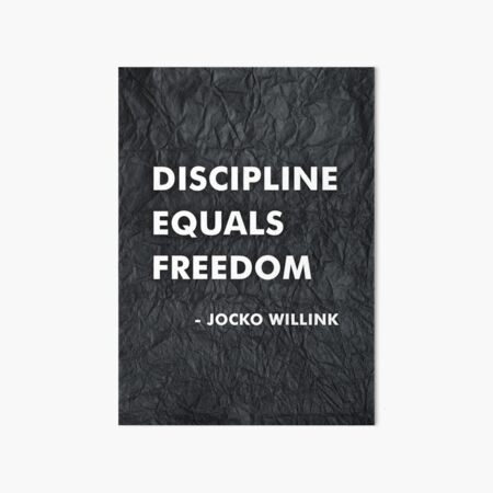Discipline Equals Freedom Poster by CHAN  Displate