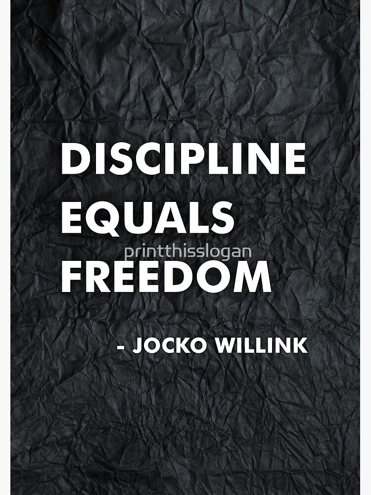 Disover Discipline Equals Freedom Premium Matte Vertical Poster