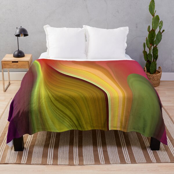 Item preview, Purple Pink Green Long Waved Line Abstract designed and sold by Ruth Palmer.