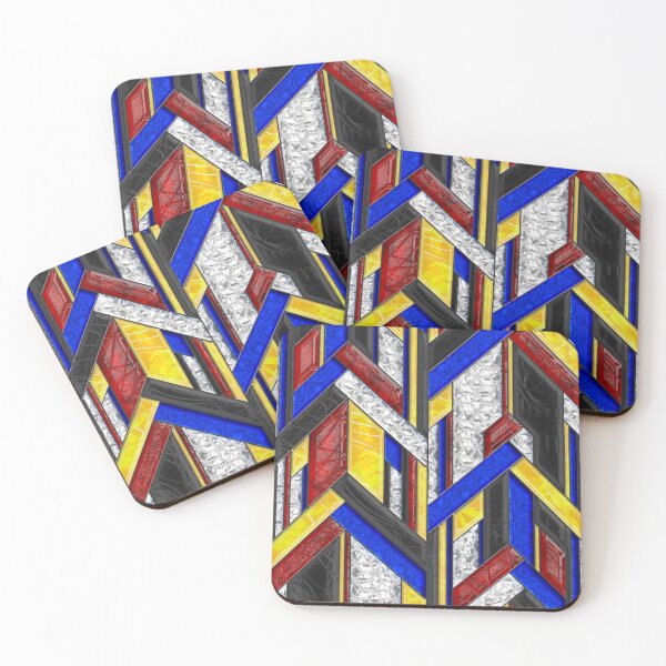 Item preview, Stained Glass - Art Deco Arrows Pattern designed and sold by WickedRefined - Nicole Demereckis.