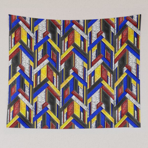 Item preview, Stained Glass - Art Deco Arrows Pattern designed and sold by WickedRefined - Nicole Demereckis.