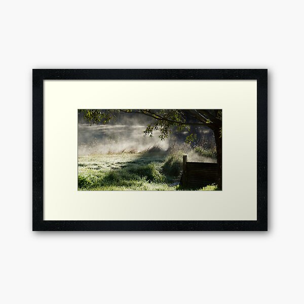 Misty Morn - Magpie Springs - Adelaide Hills Wine Region - Fleurieu Peninsula by South Australian artist Avril Thomas Framed Art Print