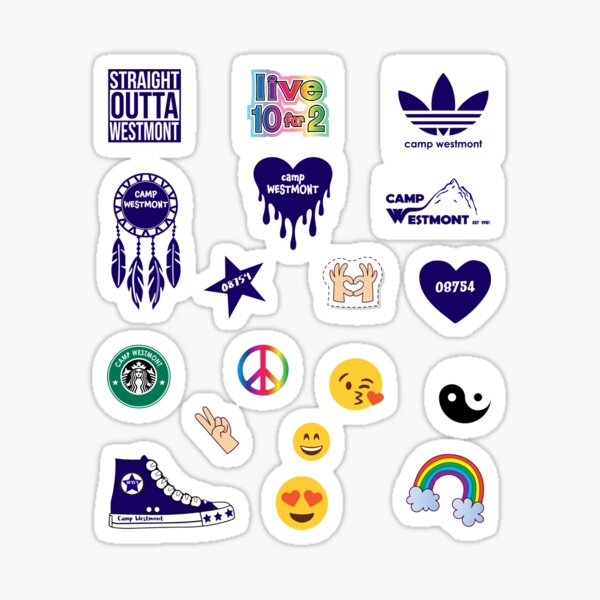 Item preview, Westmont sticker sheet  (order large or extra large for individual stickers) designed and sold by dddesignsnj.