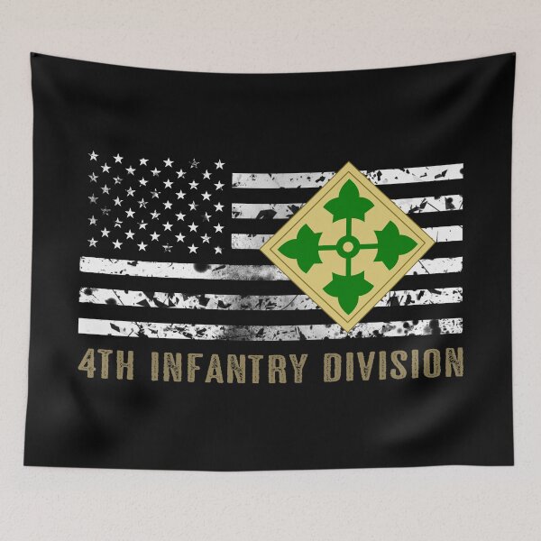 Item preview, 4th Infantry Division (Distressed Flag) designed and sold by Jared Davies.