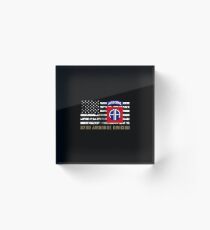 82nd Airborne Division (Distressed Flag) Acrylic Block