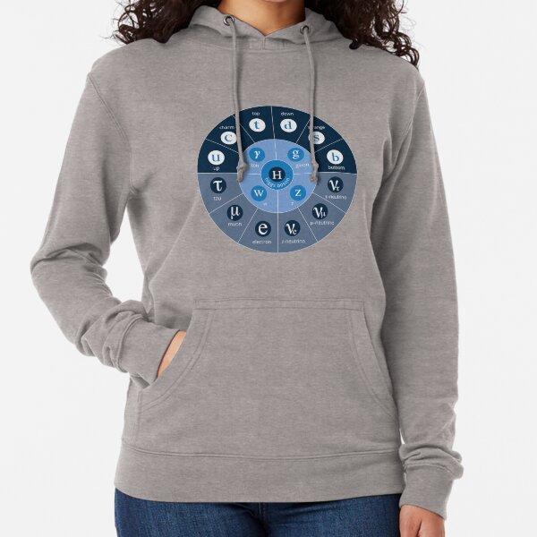 #Standard #Model of #Particle #Physics.  Interactions: electromagnetic, weak, strong. Elementary: electron, top quark, tau neutrino, Higgs boson, ... Lightweight Hoodie