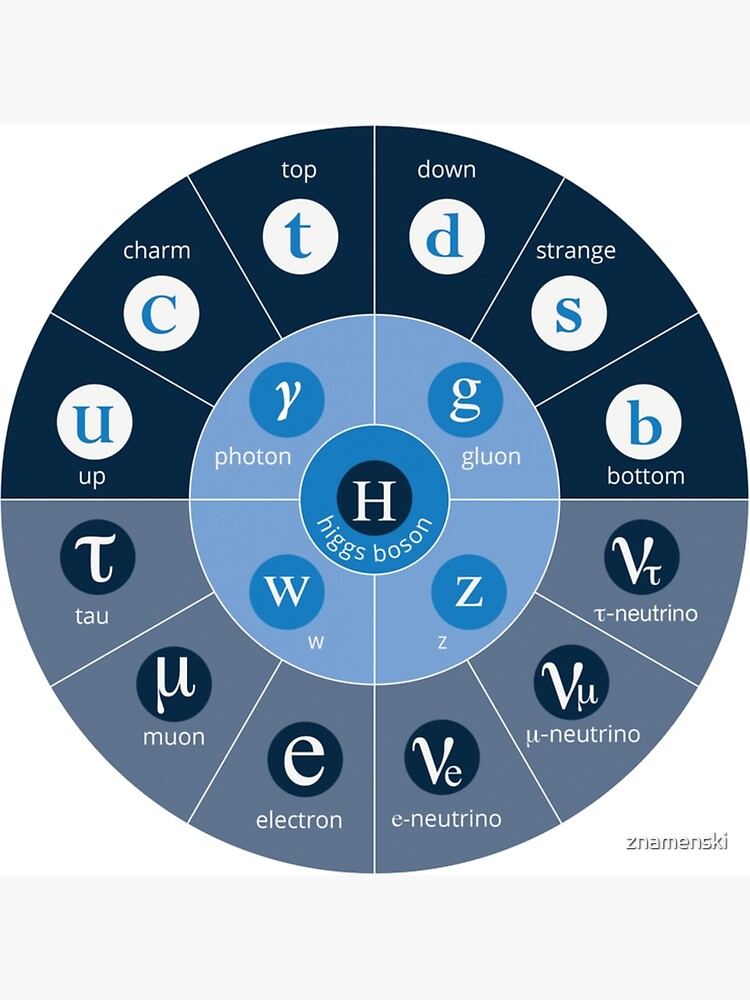 #Standard #Model of #Particle #Physics.  Interactions: electromagnetic, weak, strong. Elementary: electron, top quark, tau neutrino, Higgs boson, ... by znamenski