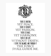 The Grey Jedi Code Photographic Print