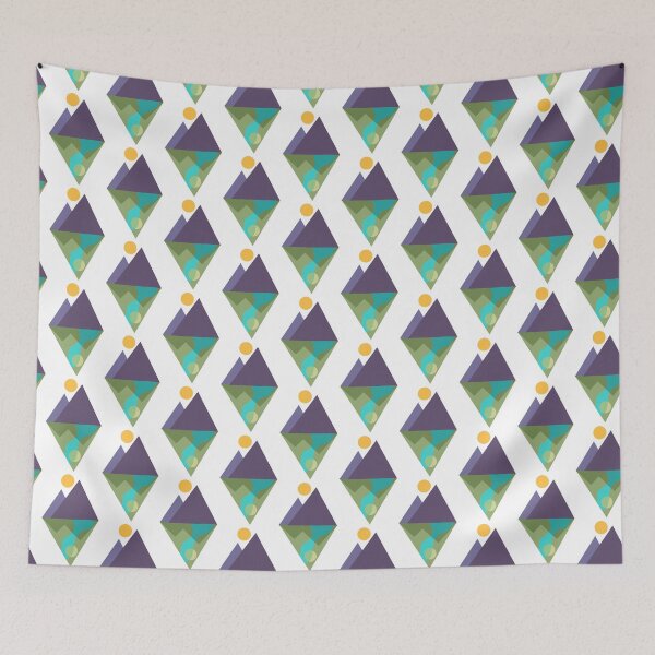 Item preview, Geometric mountains designed and sold by Tunnelsnakefool.