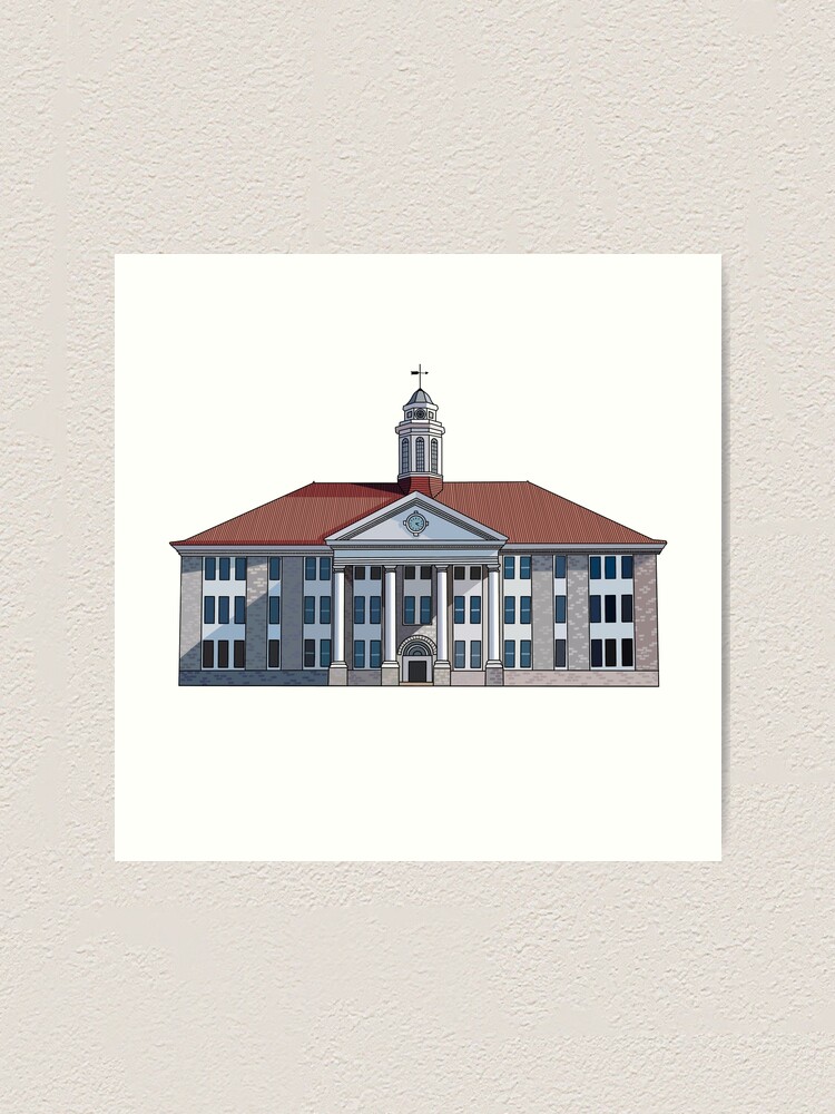 Jmu Wilson Hall Full Color James Madison University Art Print