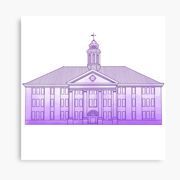 JMU Wilson Hall Purple Ombre - James Madison University Canvas Print