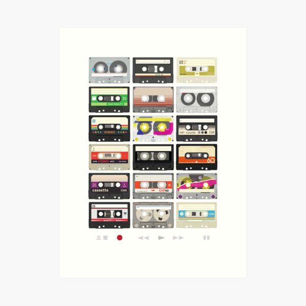 Cassette Tapes (mixtape Love) Art Print