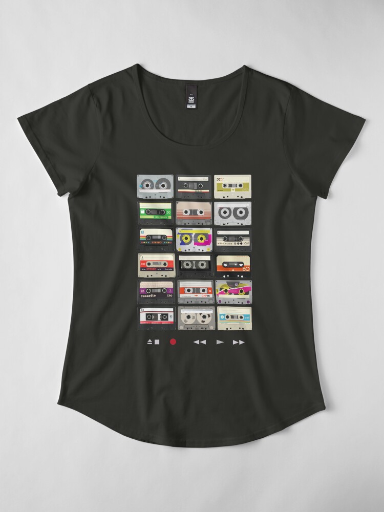 Alternate view of Cassette Tapes (mixtape Love) Premium Scoop T-Shirt