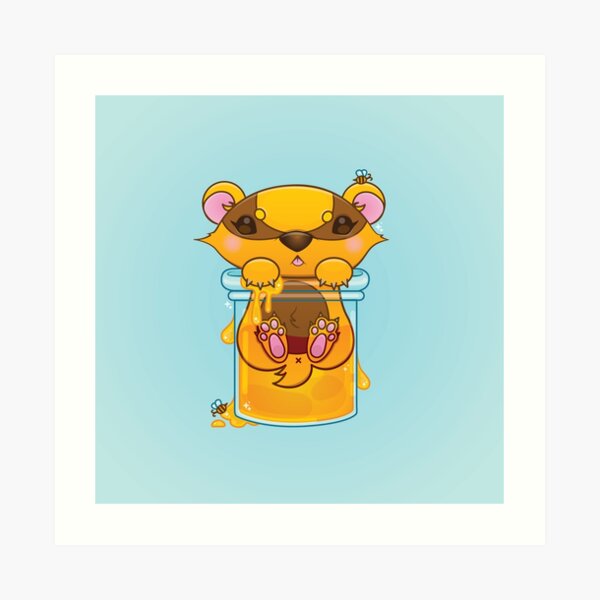 Honey Badger Art Print