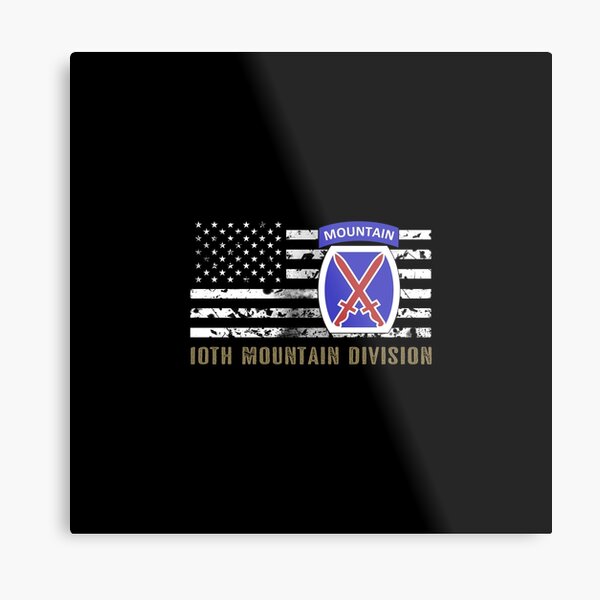 10th Mountain Division (Distressed Flag) Metal Print