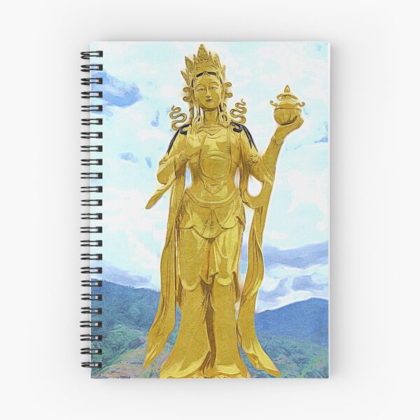 Item preview, Buddha Dordenma | painting of golden statue designed and sold by Christopher Taylor.