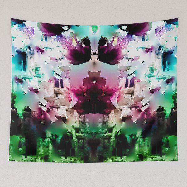 Item preview, red and green psychedelic flower petals designed and sold by Madison Decker.