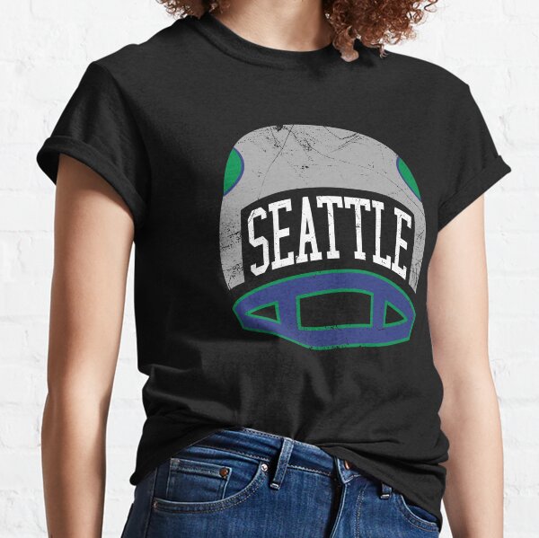 SEATTLE SEAHAWKS New with tags SKY HELMET T-Shirt BLACK shirt NFL