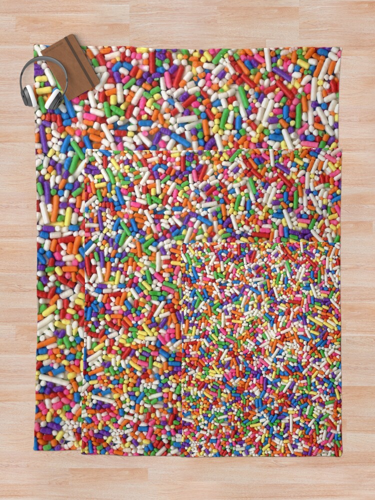 Alternate view of Rainbow Sprinkles Throw Blanket