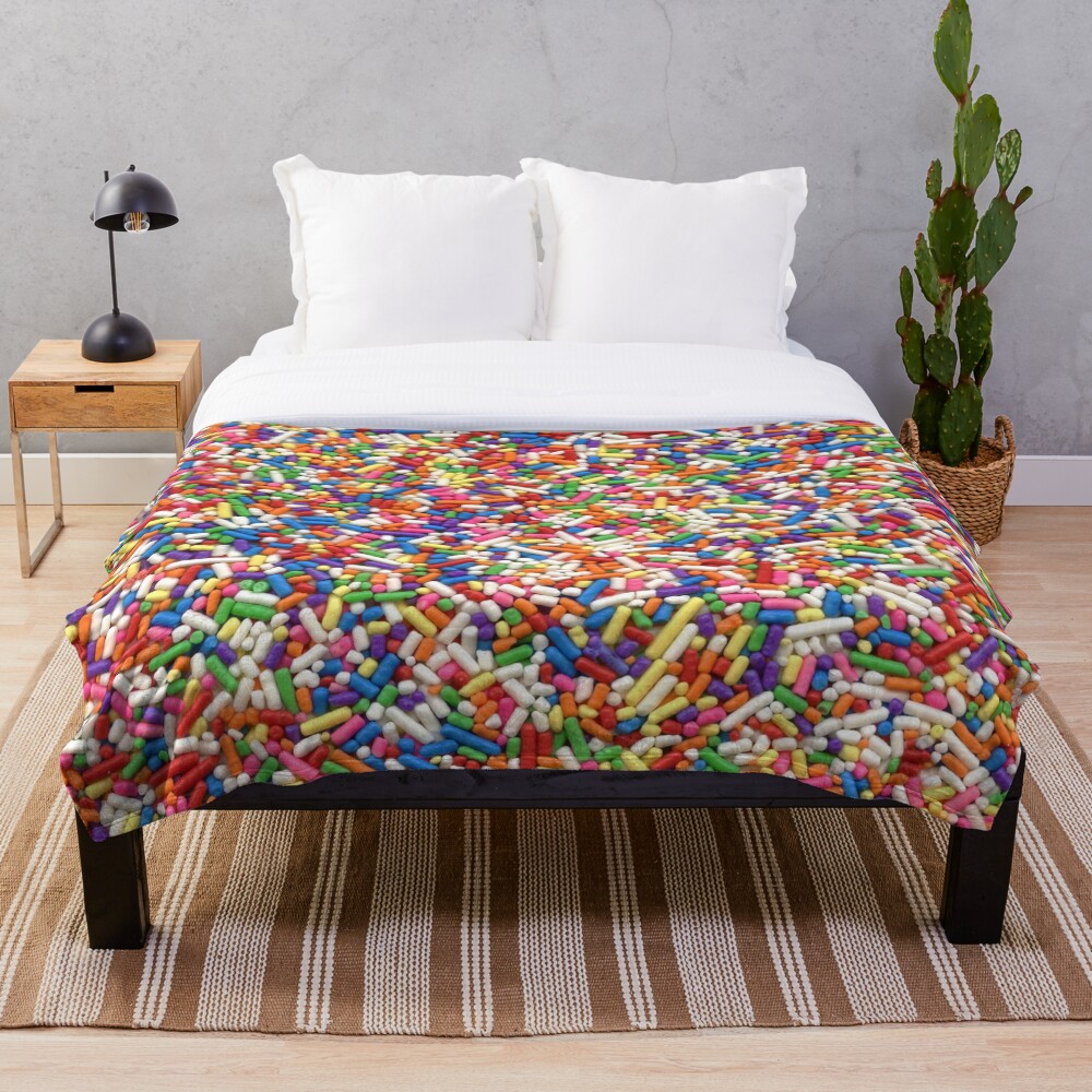 Rainbow Sprinkles Throw Blanket