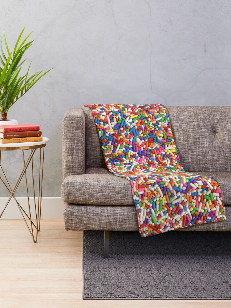 Alternate view of Rainbow Sprinkles Throw Blanket