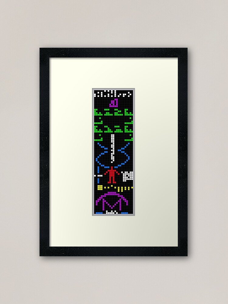 Alternate view of Arecibo Message Framed Art Print