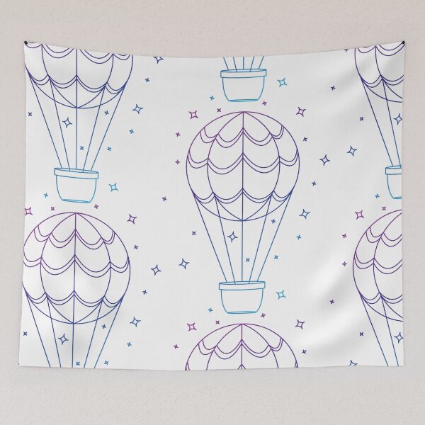Item preview, Evening Hot Air Balloon designed and sold by Designasaur Trinkets.