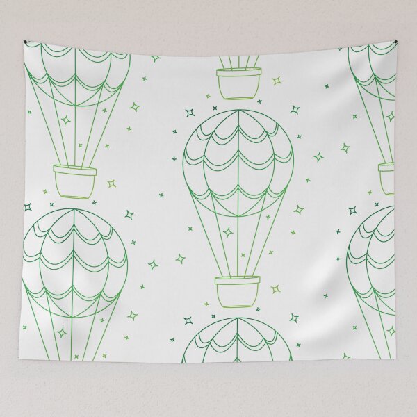 Item preview, Green Hot Air Balloon designed and sold by Designasaur Trinkets.