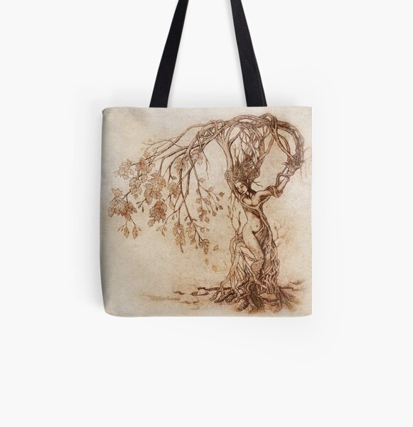 Hedge Witch, the Lady in the Tree All Over Print Tote Bag