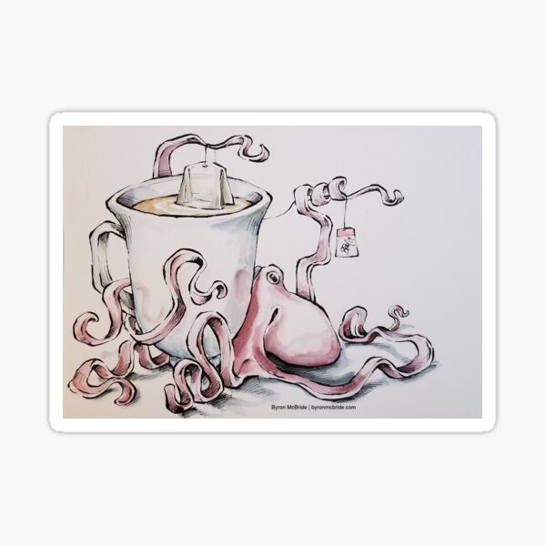 The British Columbian Tea Octopus Sticker