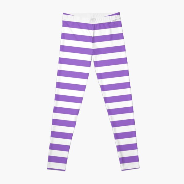 Light Pastel Purple Violet and White Horizontal Stripes Leggings for Sale by ColorPatterns Redbubble