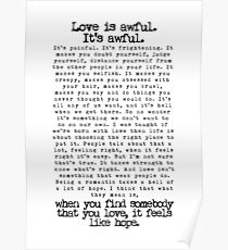 Fleabag Love Speech| Hot Priest Wedding| Typewriter Quote Poster