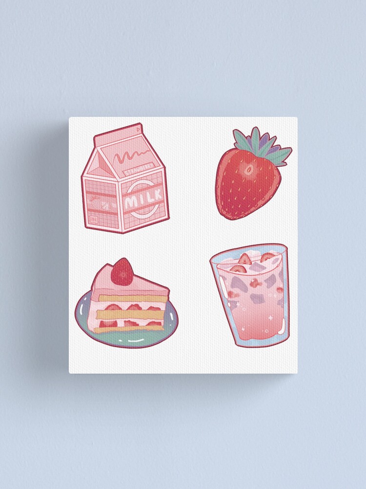 Strawberry Milk Sticker Pack Sticker for Sale by prismapansy