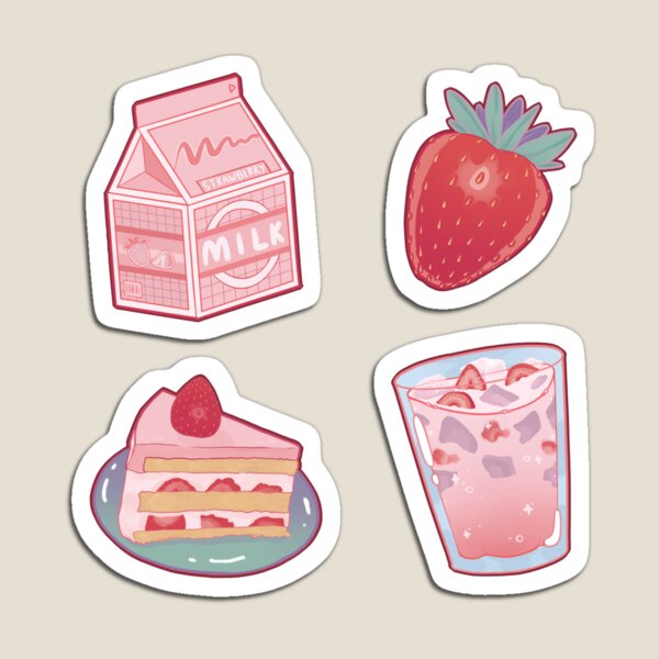 Item preview, Strawberry Milk Sticker Pack designed and sold by prismapansy.