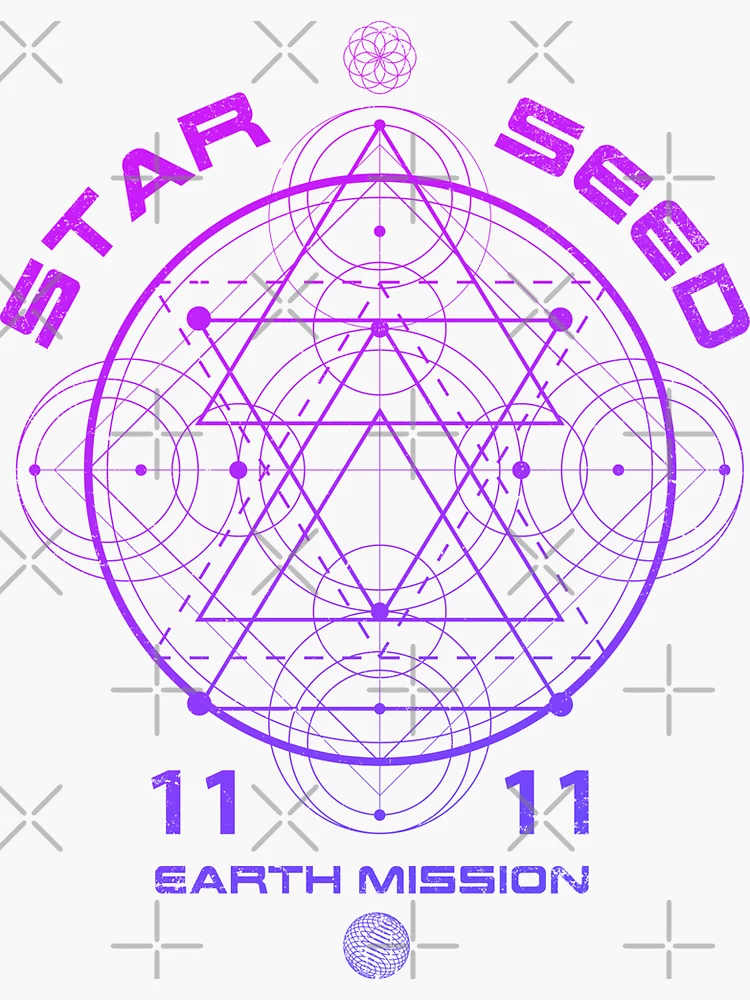 Starseed Sacred Geometry Earth Mission 11:11 Sticker for Sale by  RycoTokyo81