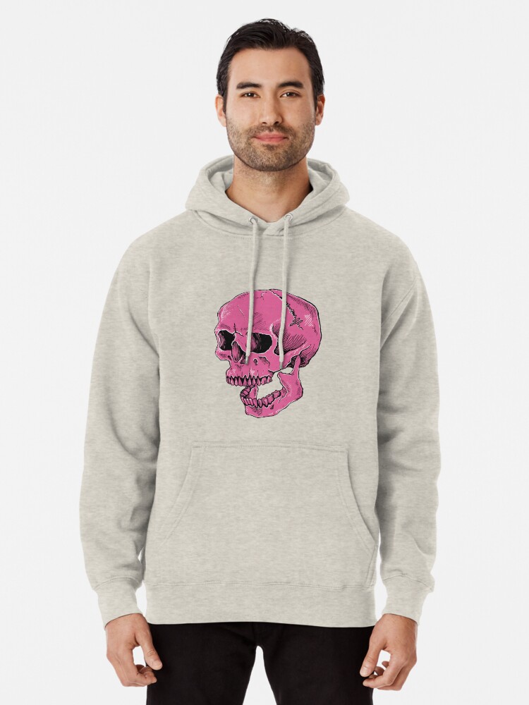 pink skull hoodie